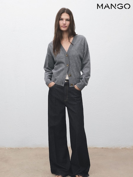 Mango Light Grey Nekko Cardigan (Y25584) | €45