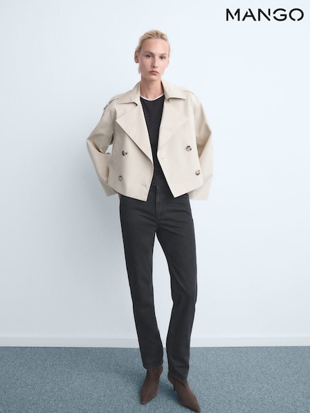 Mango Black Mid-Rise Straight Jeans (Y25614) | €51