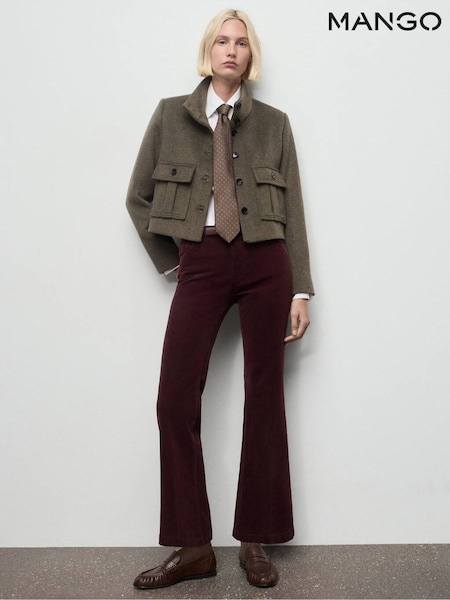 Mango Red Corduroy Flared Jeans (Y25644) | €51