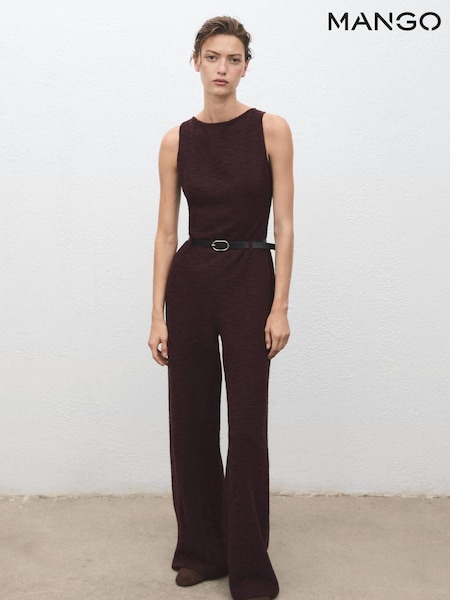 Mango Red Marl Jumpsuit With Belt (Y25654) | €83