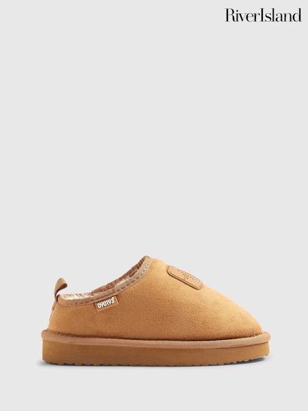 River Island Brown Boys Suedette Snug Slippers (Y25864) | €23