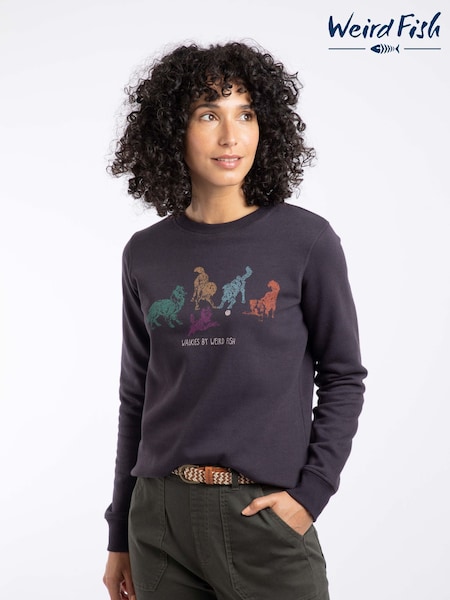 Weird Fish Blue Chidham Crew Neck Sweatshirt (Y26150) | €71