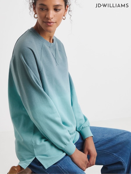 JD Williams Cannon Blue Classic Longline Crew Neck Sweatshirt (Y26184) | €38