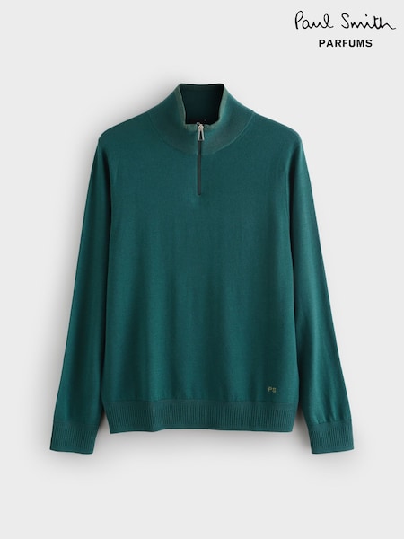 PS Paul Smith Green Regular-Fit Quarter Zip Jumper (Y26390) | €304
