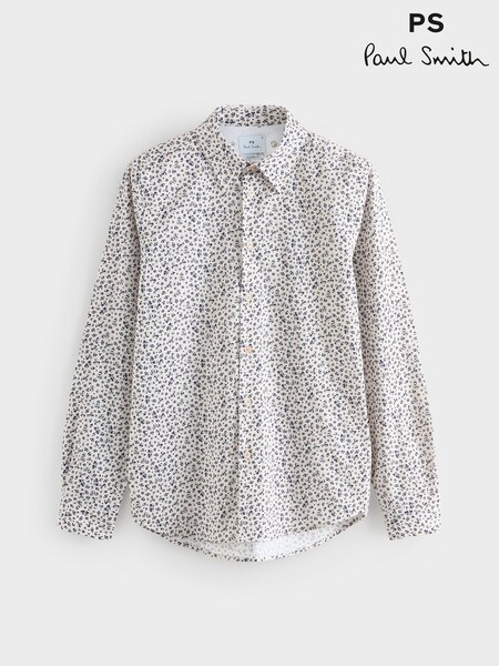 PS Paul Smith Blue Tailored-Fit Printed Shirt (Y26401) | €192.50