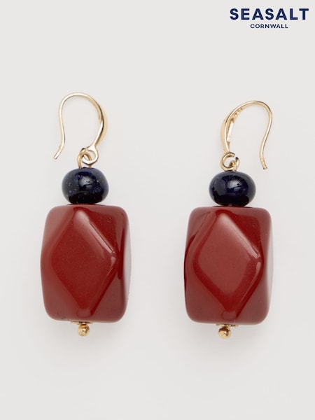 Seasalt Cornwall Brown Colenso Resin Bead Earrings (Y26423) | €30