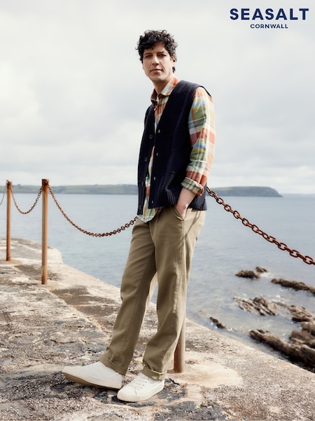Seasalt Cornwall Blue Fathomer Checked Shirt (Y26447) | 346 QAR