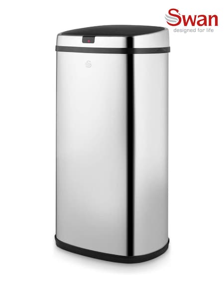 Swan Stainless Steel Townhouse 42L Square Sensor Bin (Y26502) | €95