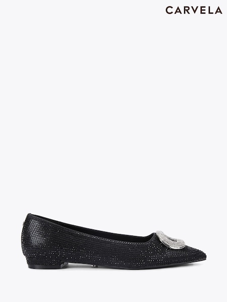 Carvela Black Rimini Flat Shoes (Y26550) | €118