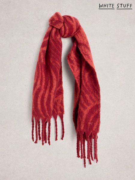 White Stuff Red Shelly Brushed Scarf (Y26750) | R$ 385