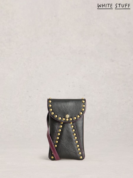 White Stuff Black Coco Studded Phone Bag (Y26773) | R$ 385
