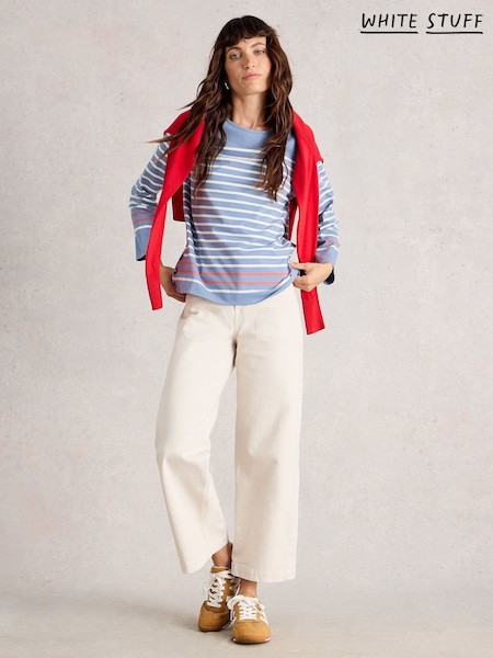 White Stuff Blue Willow Ls Top (Y26791) | 225 QAR
