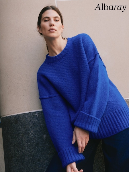 Albaray Blue Cosy Wool Blend Jumper Colbolt (Y26794) | €126