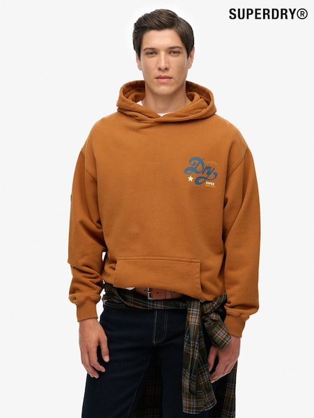 Superdry Brown Tap Room Oversized Hoodie (Y27117) | €80