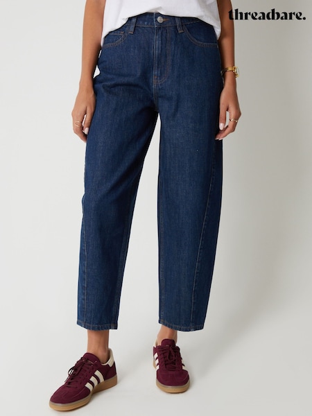 Threadbare Navy Blue Barrel Leg Jeans (Y27156) | AED266