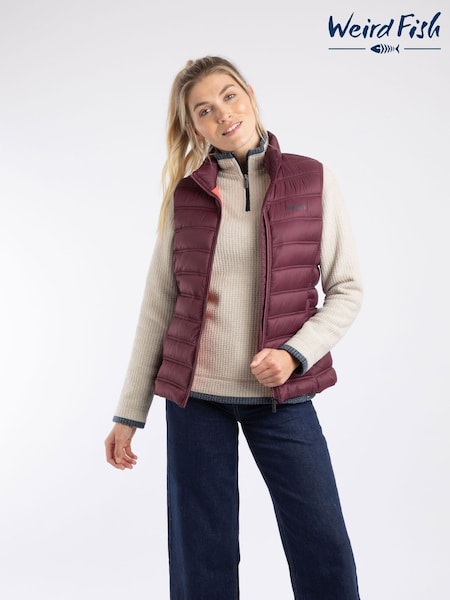 Weird Fish Purple Atissa Lightweight Padded Gilet (Y27256) | €83