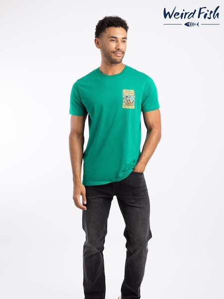 Weird Fish Green Parrots Of The Caribbean Back Print Artist T-Shirt (Y27259) | €40
