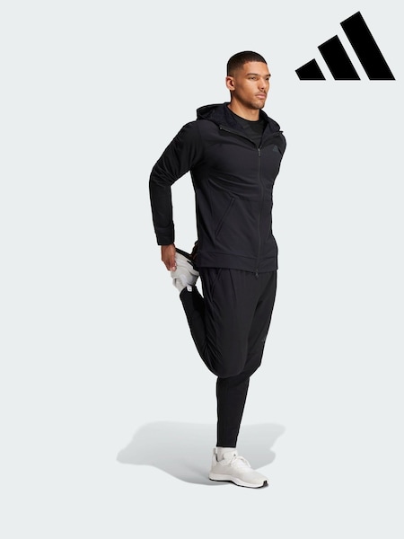 adidas Black Designed for Training COLD.RDY Full-Zip Hoodie (Y27320) | R$ 890