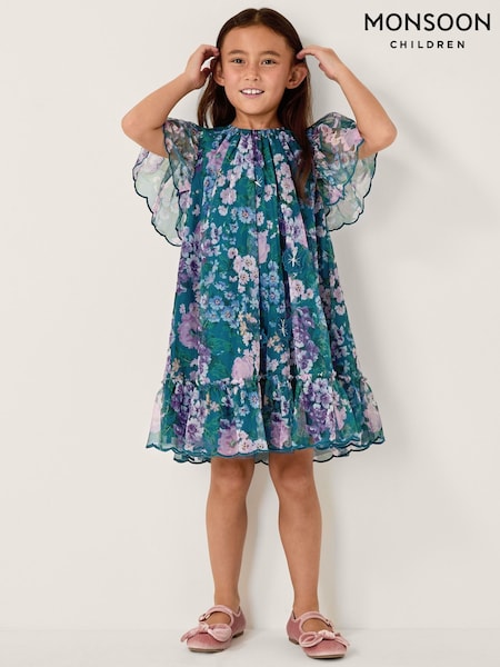 Monsoon Green Wildflower Swing Dress (Y27360) | €50 - €56