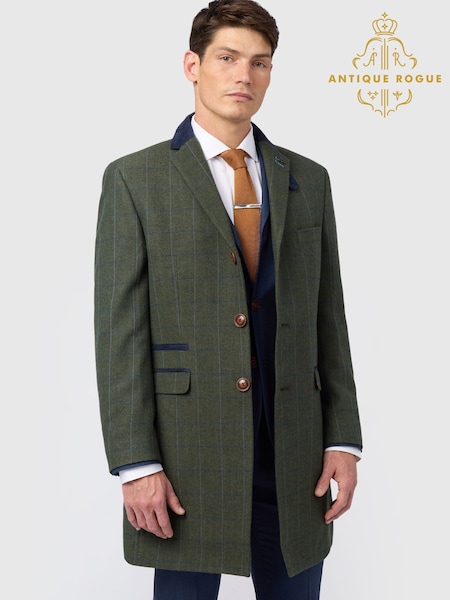 Antique Rogue Tweed Overcoat (Y27379) | ‏1٬294 ر.ق.