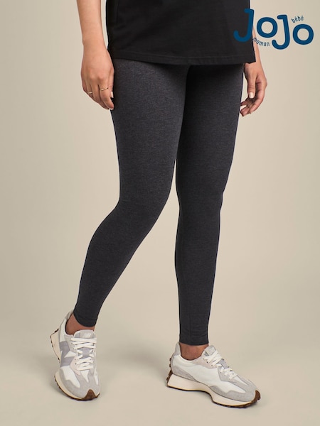 JoJo Maman Bébé Charcoal Grey Cotton Rich Jersey Maternity Leggings (Y27494) | AED144