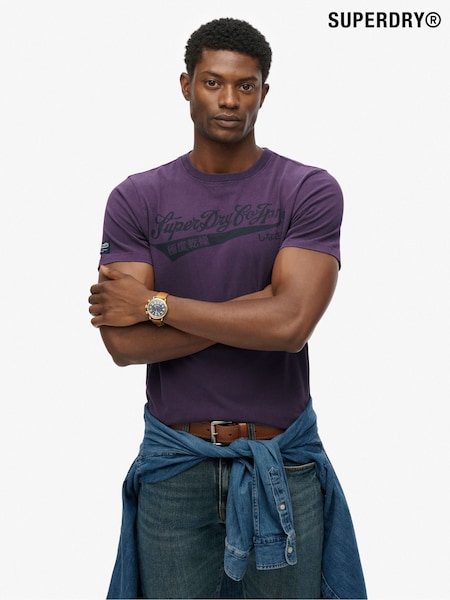 Superdry Purple Heritage Brand Relaxed T-Shirt (Y27551) | €43