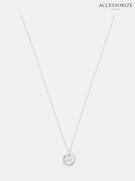 Accessorize Silver Tone Sterling Zodiac Pendant Necklace (Y27660) | AED182