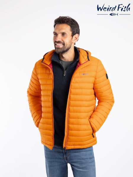 Weird Fish Orange Flete Lightweight Showerproof Padded Jacket (Y27693) | € 125