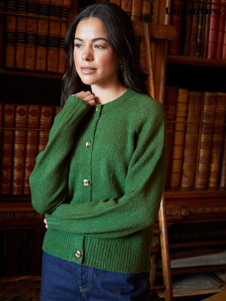 Threadbare Light Green Button Up Knitted Cardigan (Y27746) | €42