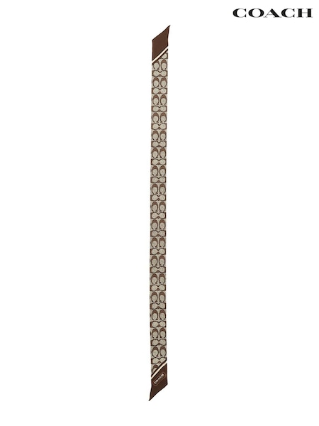 COACH Textured Signature C Printed Silk Skinny Scarf (Y27780) | 117 €