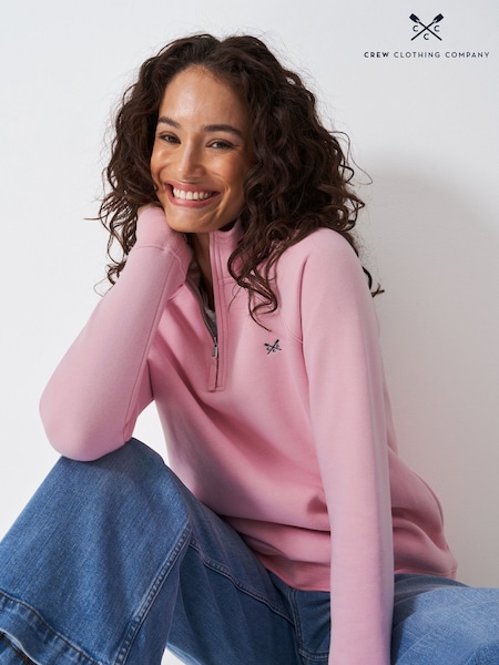 Crew Clothing Pink Half Zip Sweatshirt (Y27785) | R$ 585