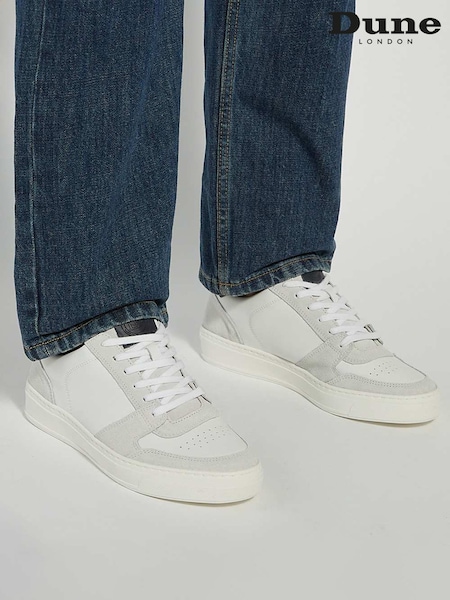 Dune London White Tawly Cuspsole Trainers (Y27811) | €118