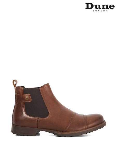 Dune London Brown Saltwood WF Worker Chelsea Boots (Y27812) | €171
