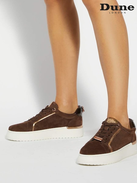 Dune London Brown Emmelino Bug Embellished Trainers (Y27814) | R$ 980