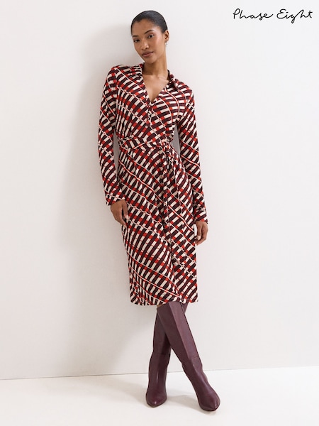 Phase Eight Check Midi Dress (Y27837) | ‏577 د.إ.‏