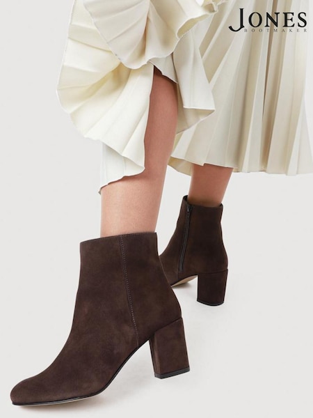 Jones Bootmaker Brown Neptune Heeled Ankle Boots (Y27841) | €198