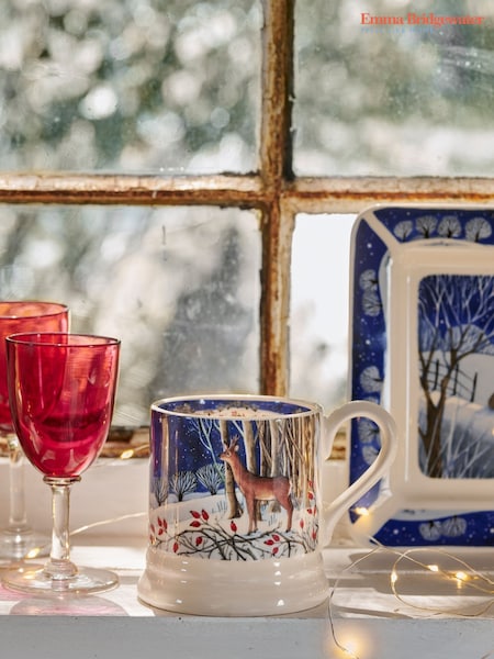 Emma Bridgewater Cream Midnight Deer 1/2 Pint Mug (Y27871) | €33