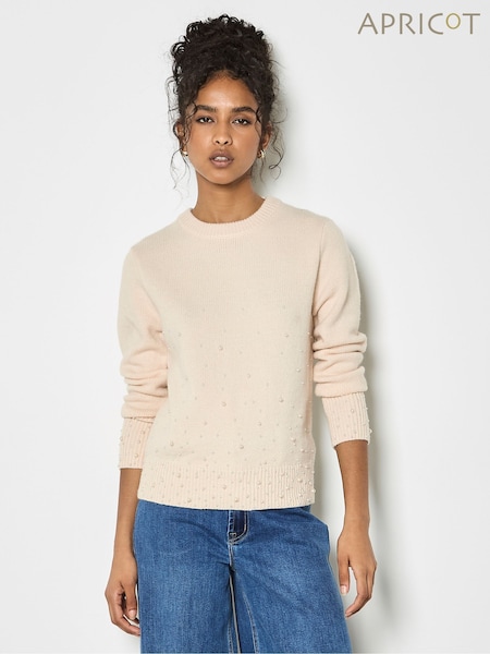 Apricot Natural Pearl Border & Cuff Jumper (Y27895) | €47