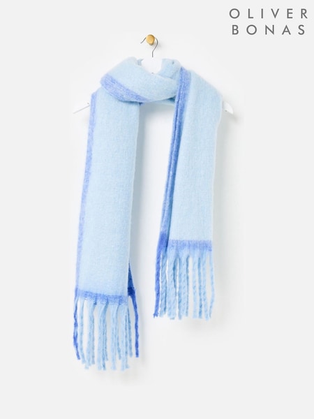 Oliver Bonas Blue Side Stripe Heavyweight Scarf (Y28025) | R$ 345
