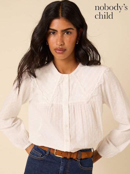 Nobodys Child White Augusta Blouse (Y28039) | 322 QAR