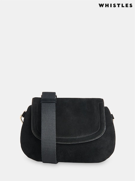 Whistles Black Nala Suede Crossbody Bag (Y28383) | R$ 1.375