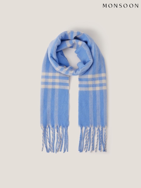 Monsoon Blue Felix Check Scarf (Y28455) | €36
