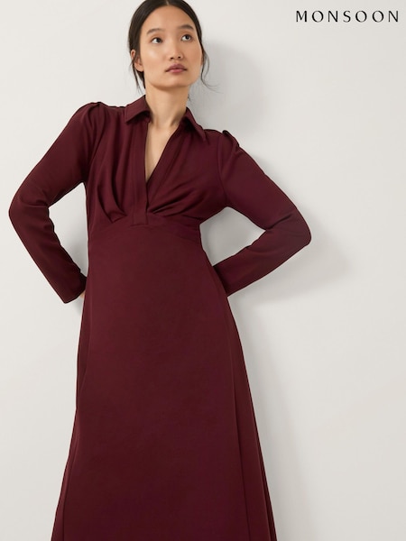 Monsoon Polly Ponte Midi Shirt Dress (Y28460) | R$ 840