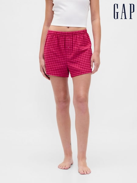Gap Pink Matching Family Logo Flannel Pyjama Boxer Shorts (Y28759) | kr320