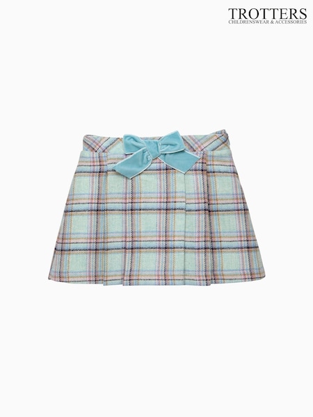Trotters London Green Etta Check Skirt (Y29097) | AED326 - AED349