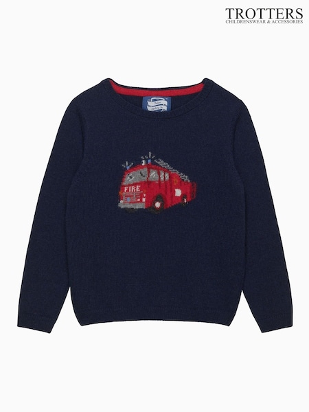 Trotters London Blue Fire Engine Jumper (Y29116) | AED361 - AED379
