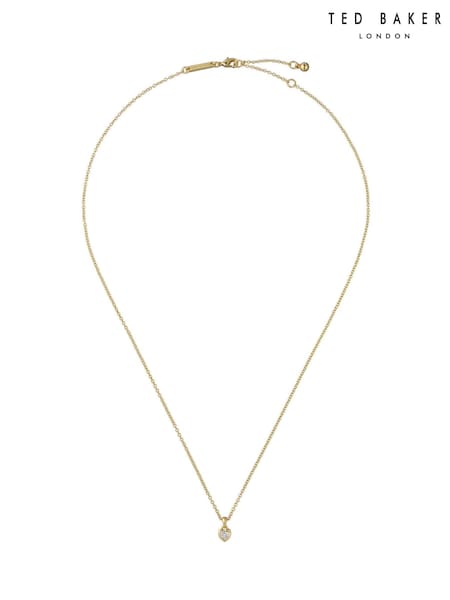 Ted Baker Gold Tone Harlow: Mini Crystal Heart Pendant Necklace (Y29395) | €35