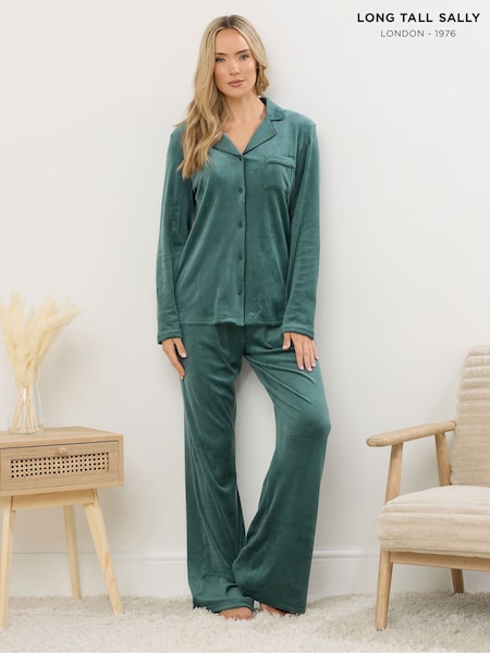 Long Tall Sally Green Super Luxe Pyjamas Set (Y29502) | €50