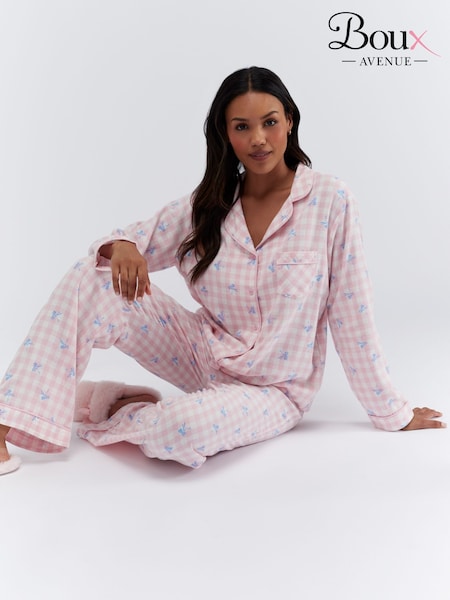 Pastelno roza - Boux Avenue Stripe Xmas Pyjamas in a Bag (Y29667) | € 53