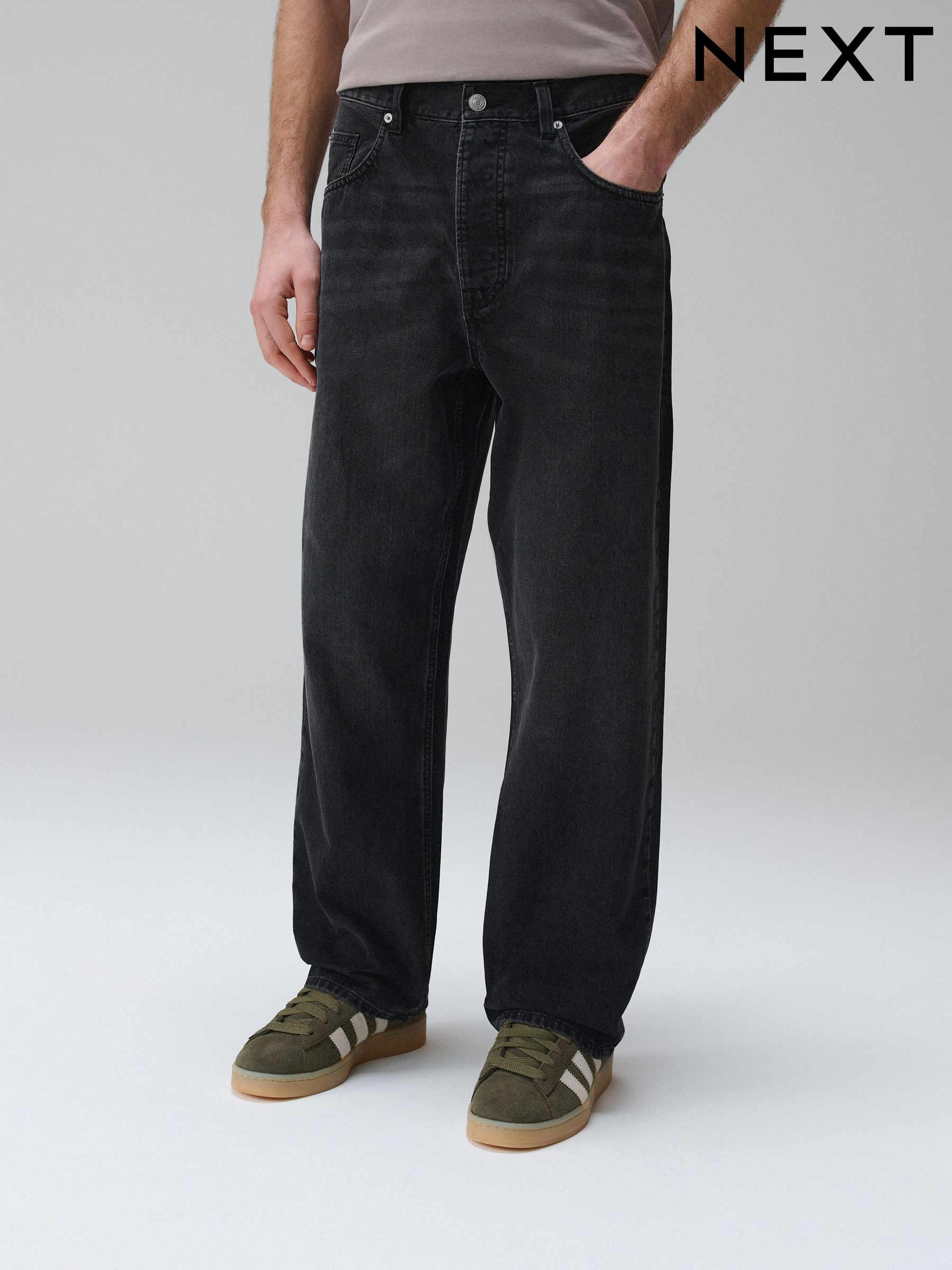 argue MELLOW STRAIGHT BLACK DENIM ② Buy Men's Jeans Black Baggy Denim Online | Next Brazil